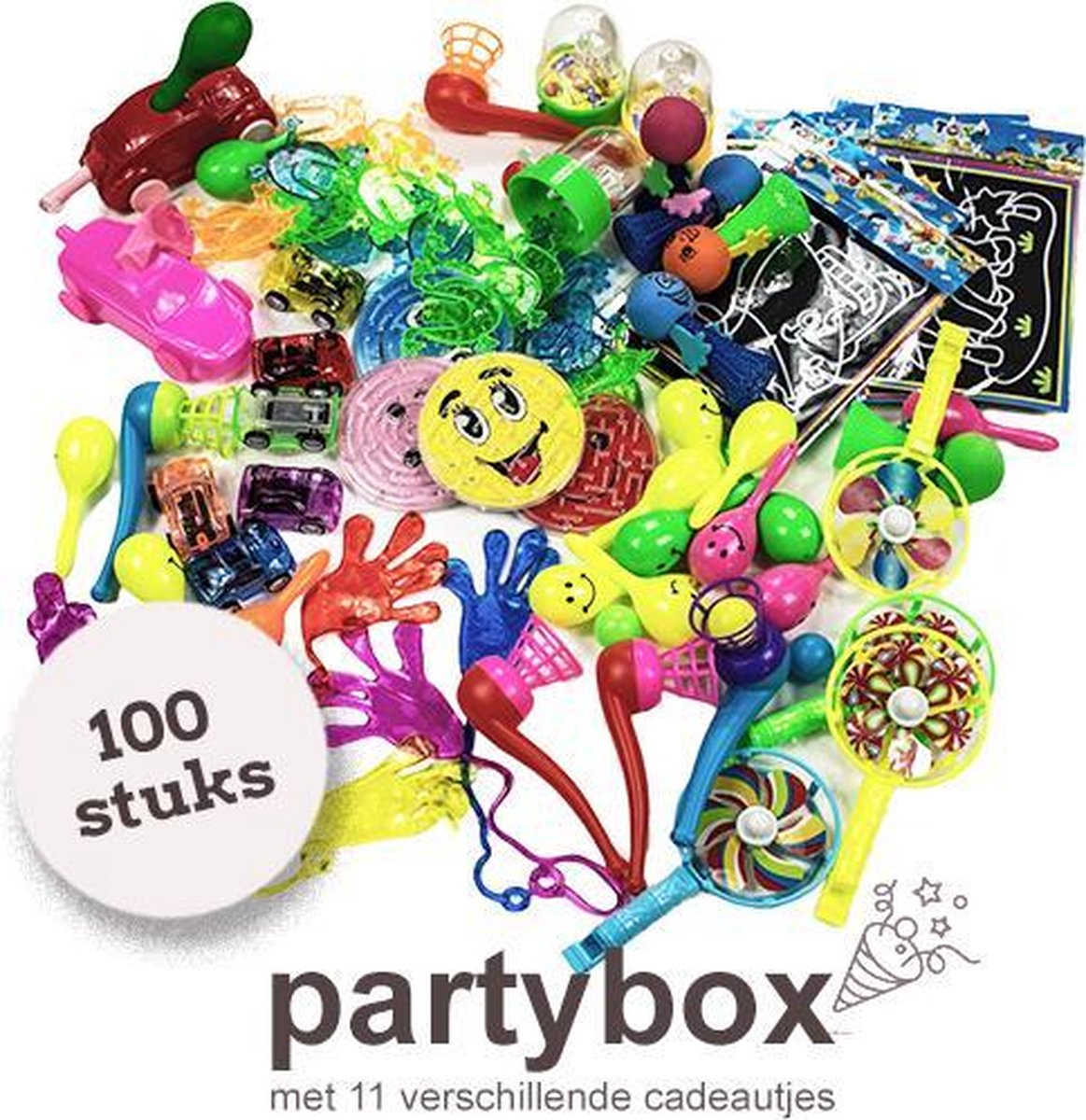 Uitdeelcadeautjes 100 STUKS - Traktatie - Klein speelgoed - Grabbelton - Pinata vulling - Uitdeelbox - Kinderfeestje